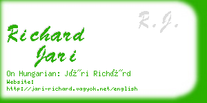 richard jari business card